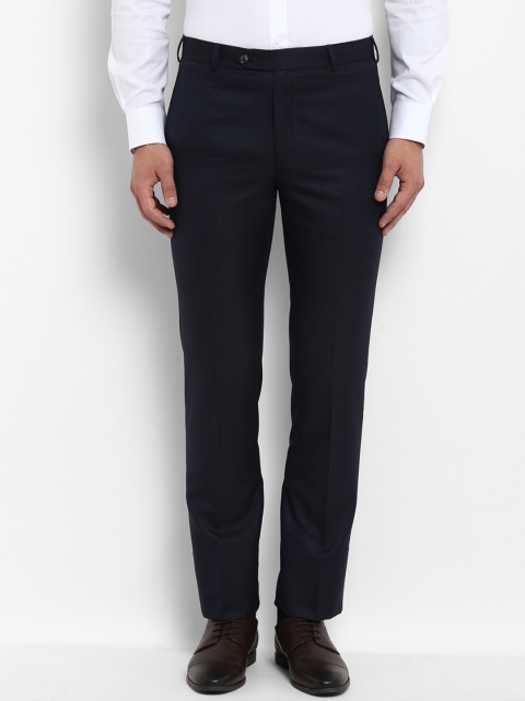 

Raymond Men Blue Regular Fit Checked Formal Trousers