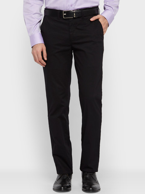 

Raymond Men Black Regular Fit Solid Formal Trousers