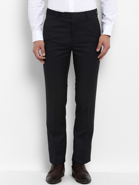 

Raymond Men Black Regular Fit Self Design Formal Trousers