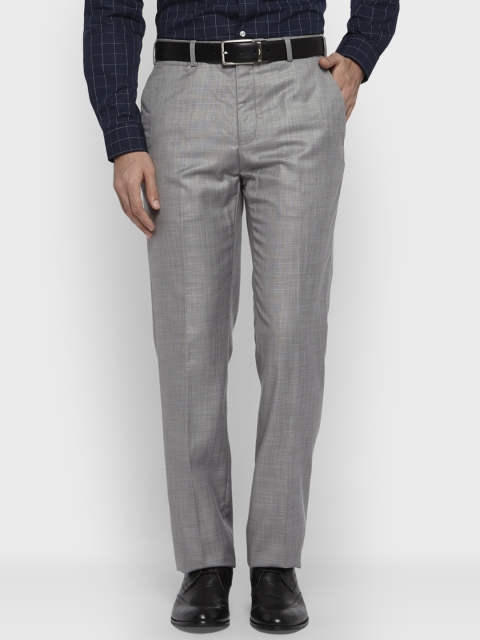 

Raymond Men Grey Regular Fit Solid Formal Trousers