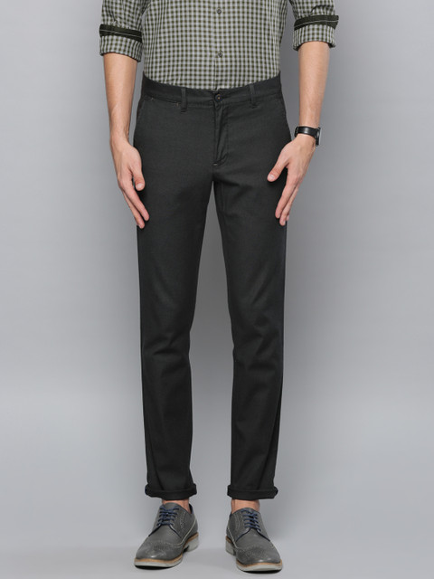 

Louis Philippe Sport Men Charcoal Grey Slim Fit Solid Chinos
