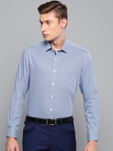 

Louis Philippe Men Blue Slim Fit Printed Formal Shirt