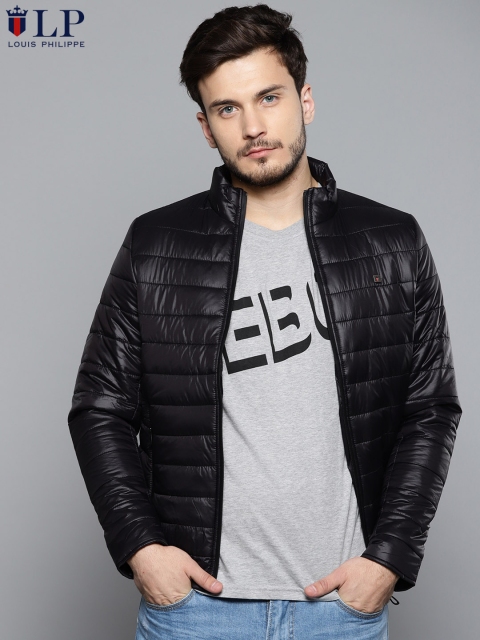 

Louis Philippe Sport Men Black Solid Quilted Jacket