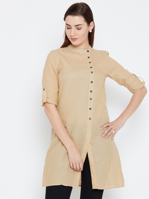 

Ruhaans Beige Solid Tunic