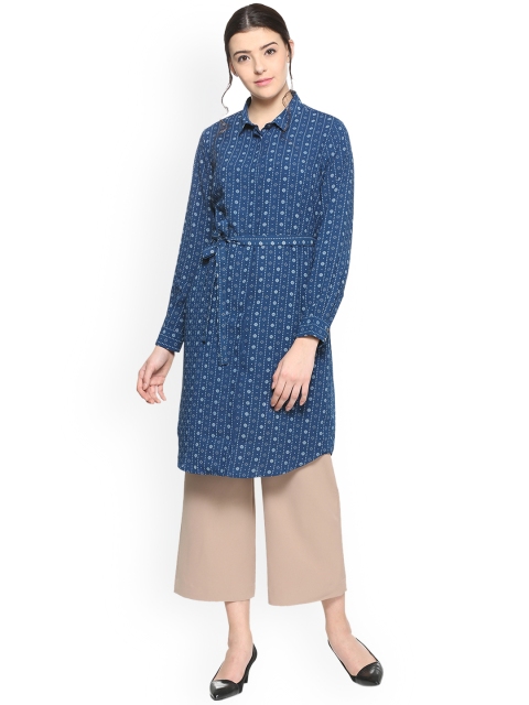 

Allen Solly Woman Blue Printed Tunic