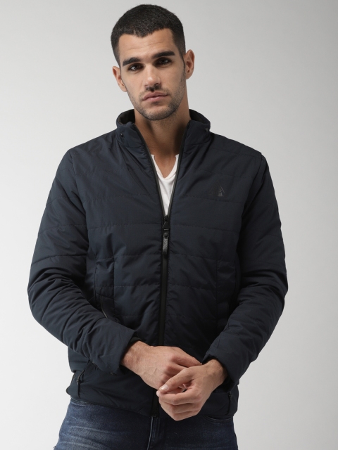 

Fort Collins Men Navy Blue Solid Padded Jacket