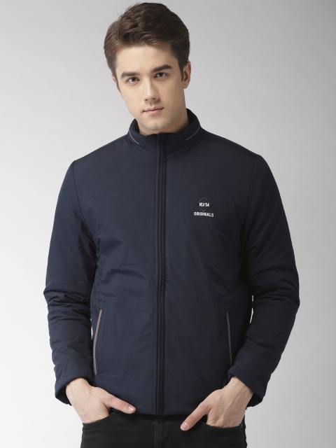 

Fort Collins Men Navy Blue Solid Padded Jacket