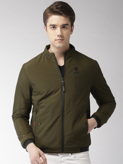 

Fort Collins Men Olive Green Solid Bomber