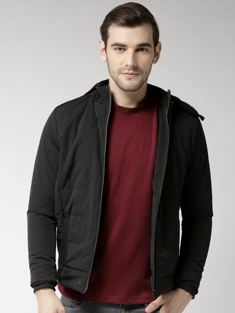 

Fort Collins Men Black Solid Hooded Padded Jacket