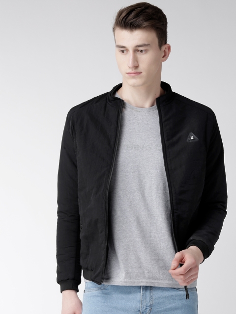 

Fort Collins Men Black Solid Bomber Jacket