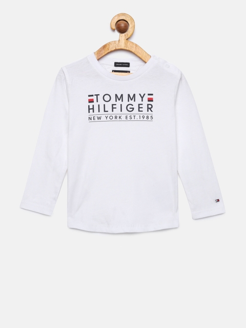 

Tommy Hilfiger Boys White Printed Round Neck T-shirt