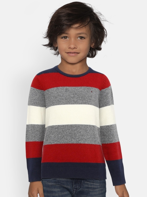 

Tommy Hilfiger Boys Multicoloured Colourblocked Pullover, Multi