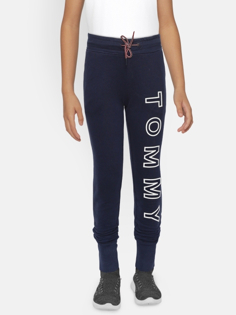 

Tommy Hilfiger Boys Navy Blue Embossed Printed Joggers