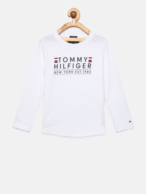 

Tommy Hilfiger Boys White Printed Round Neck T-Shirt