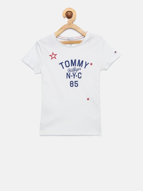 

Tommy Hilfiger Girls White Printed Tshirt