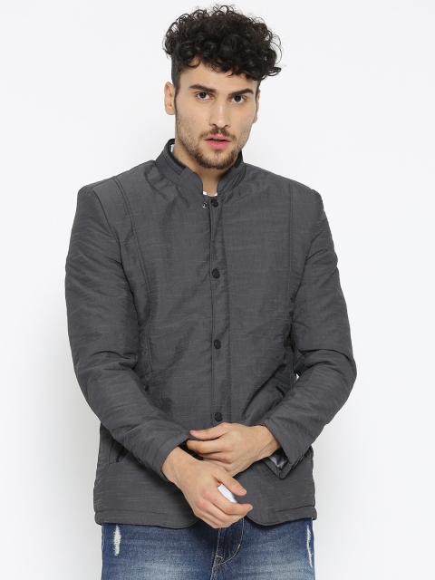 

Fort Collins Men Charcoal Grey Solid Tailored Jacket