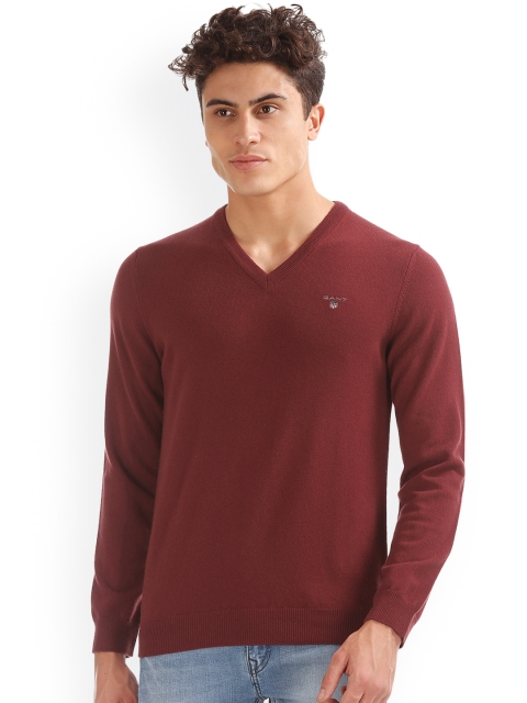 

GANT Men Red Solid Pullover
