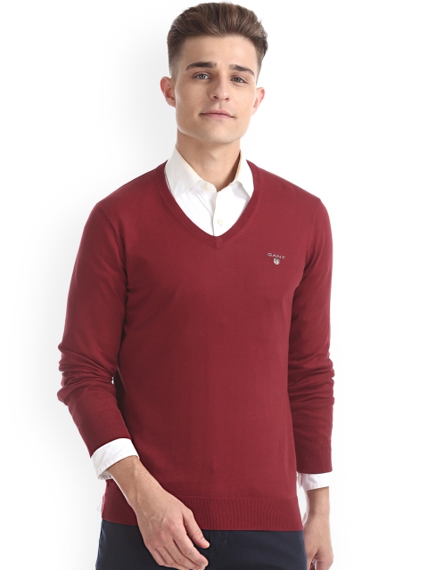 

GANT Men Red Solid Pullover