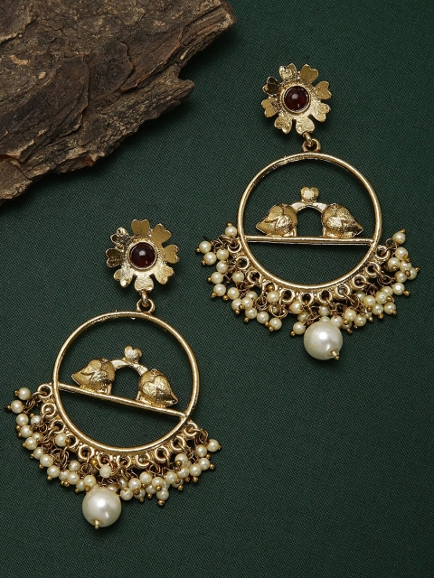 

Fida Gold-Toned Geometric Drop Earrings