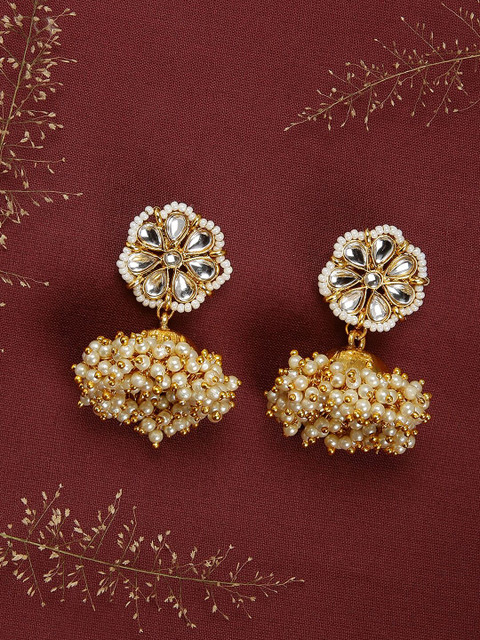 

Fida Gold-Toned Dome Shaped Jhumkas