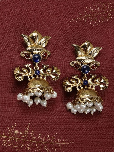 

Fida Gold-Toned Dome Shaped Jhumkas