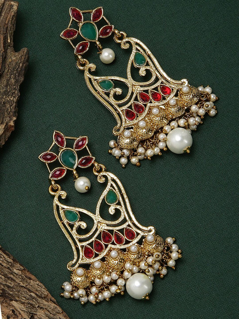 

Fida Gold-Toned Contemporary Drop Earrings