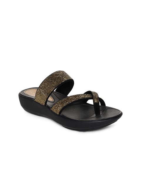 

Catwalk Women Bronze-Toned Embellished One Toe Flats