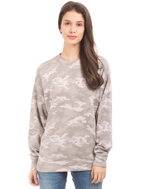 

Aeropostale Women Grey Camouflage Printed Sweatshirt