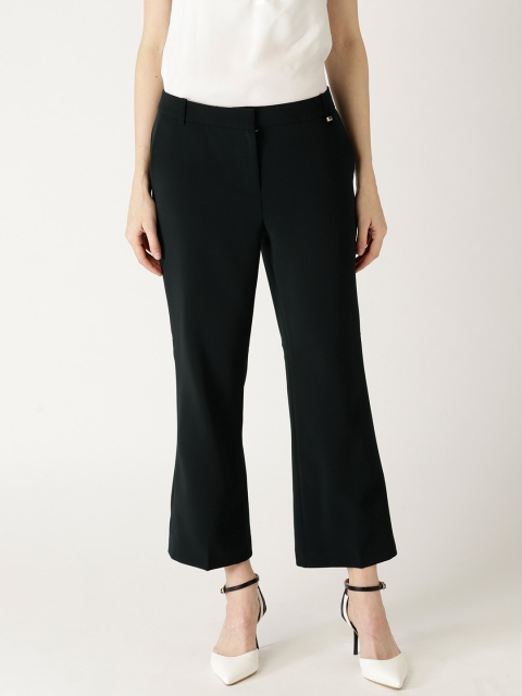 

ESPRIT Women Green Regular Fit Solid Bootcut Trousers