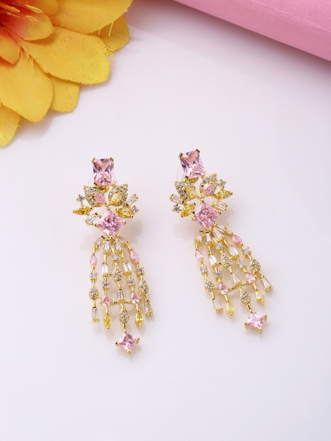 

Studio Voylla Multicoloured Contemporary Drop Earrings, Multi