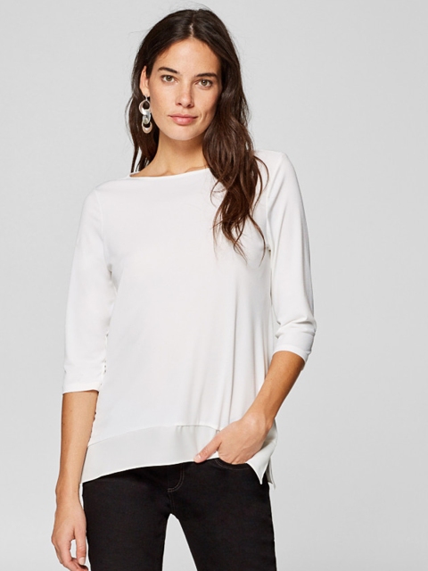 

ESPRIT Women White Solid Top
