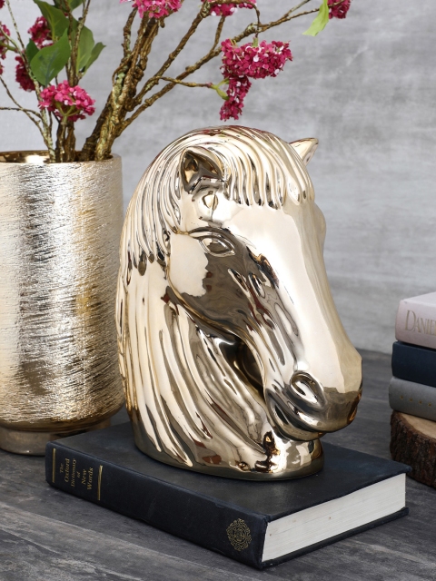 

Pure Home and Living Gold-Toned Horse Head Showpiece