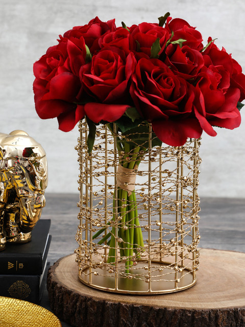 

Pure Home and Living Gold-Toned Cylindrical Candle Holder