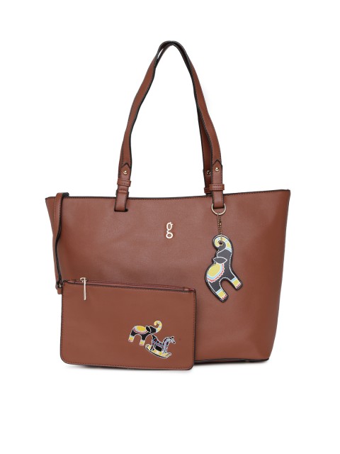

Global Desi Brown Solid Shoulder Bag