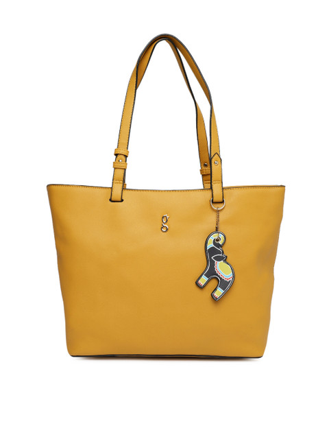 

Global Desi Yellow Solid Shoulder Bag