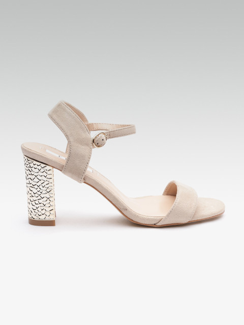 

ELLE Women Beige Solid Block Heels