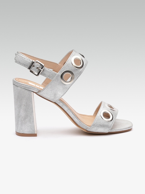

ELLE Women Silver-Toned Solid Heels