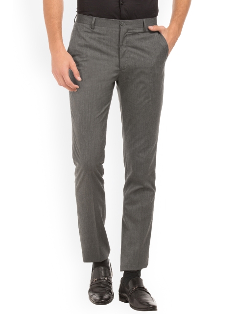 

Arrow New York Men Grey Tapered Fit Solid Formal Trousers