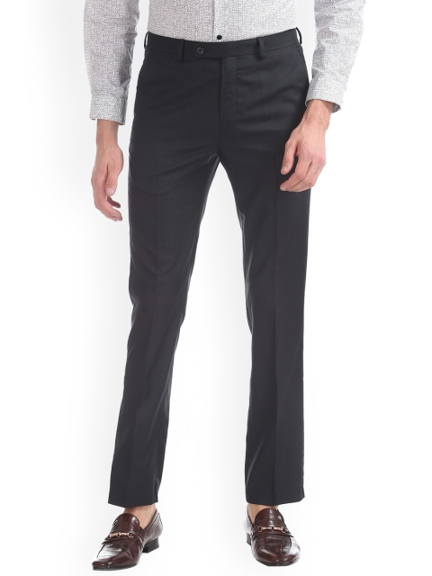 

Arrow New York Men Navy Blue Slim Fit Solid Regular Trousers