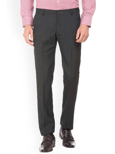 

Arrow New York Men Grey Slim Fit Solid Formal Trousers