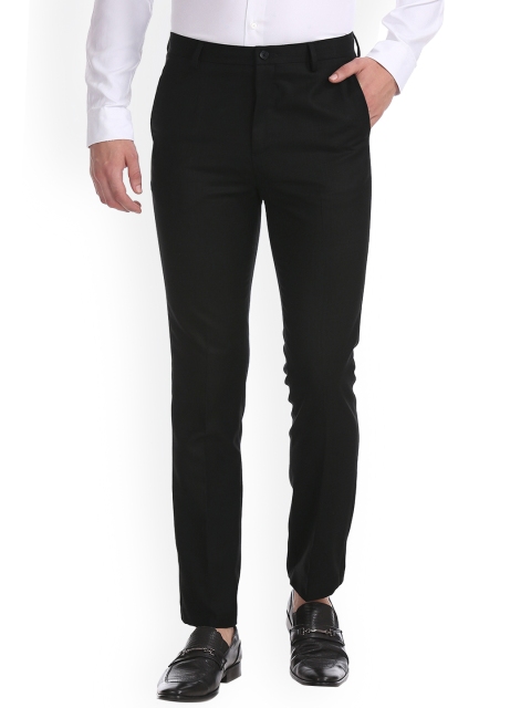 

Arrow New York Men Black Tapered Fit Solid Regular Trousers
