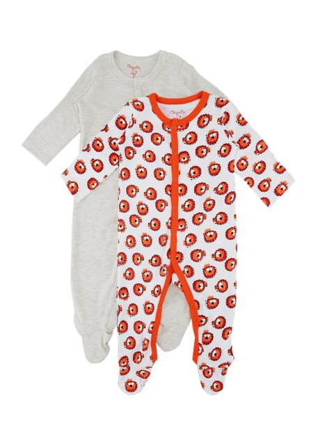 

Chirpie Pie by Pantaloons Boys Pack Of 2 Sleepsuit, Red