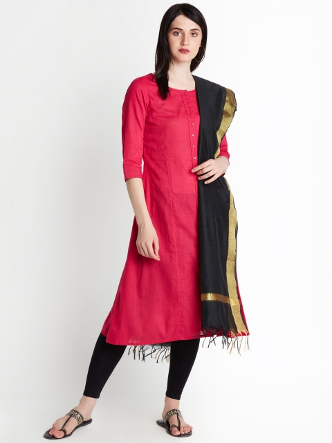 

RANGMANCH BY PANTALOONS Black Solid Dupatta