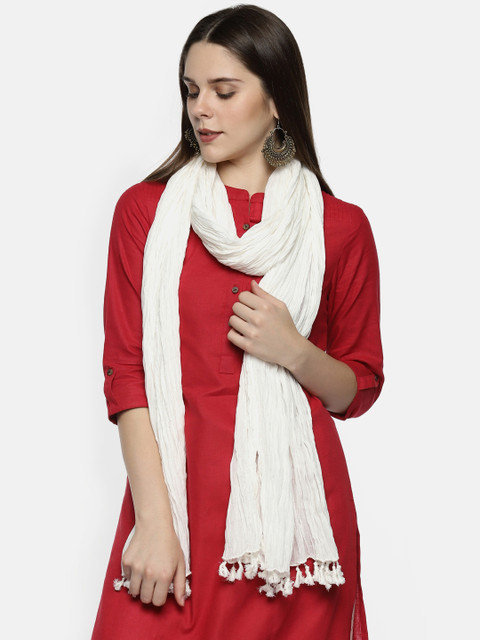 

RANGMANCH BY PANTALOONS Off-White Solid Dupatta