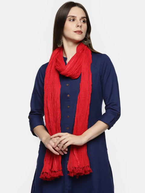

RANGMANCH BY PANTALOONS Red Solid Dupatta