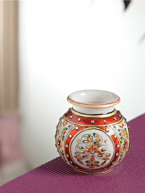 

Aapno Rajasthan Multicoloured Marble Pot Showpiece, Multi