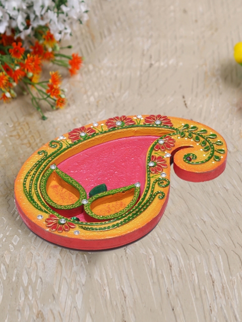

Aapno Rajasthan Multicoloured Keri Design Arthi Thali, Multi