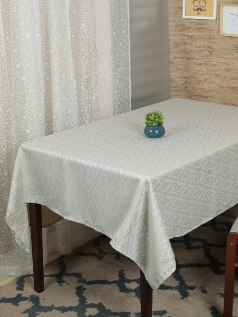

RANGRAGE Off-White & Gold Printed Table Cover