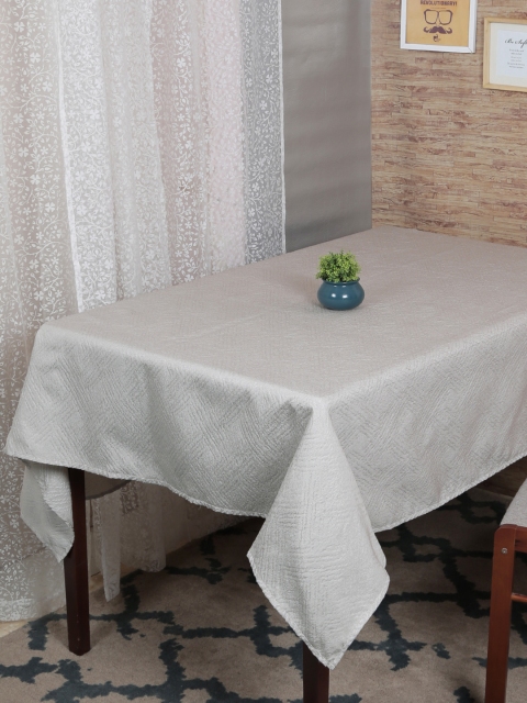 

RANGRAGE Off-White Rectangular Textured Table Cover