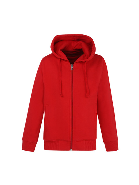 

Cayman Boys Red Solid Hooded Sweatshirt